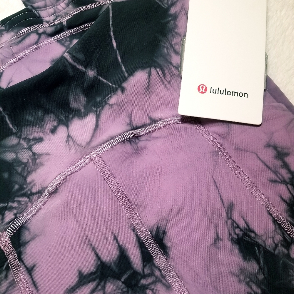 Lululemon Power Thru High Rise Crop 23" Legging Tie Dye Athleisure Athletic NWT - Picture 10 of 14